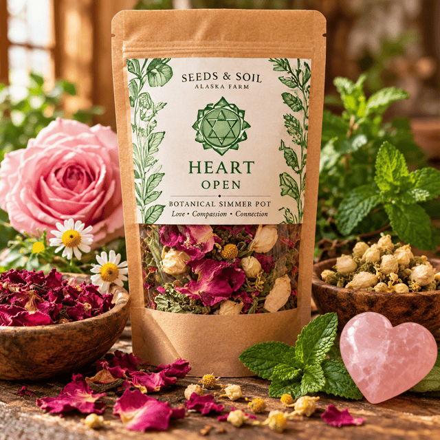 Heart Chakra Botanical Simmer Pot (Open) | Natural Home Fragrance