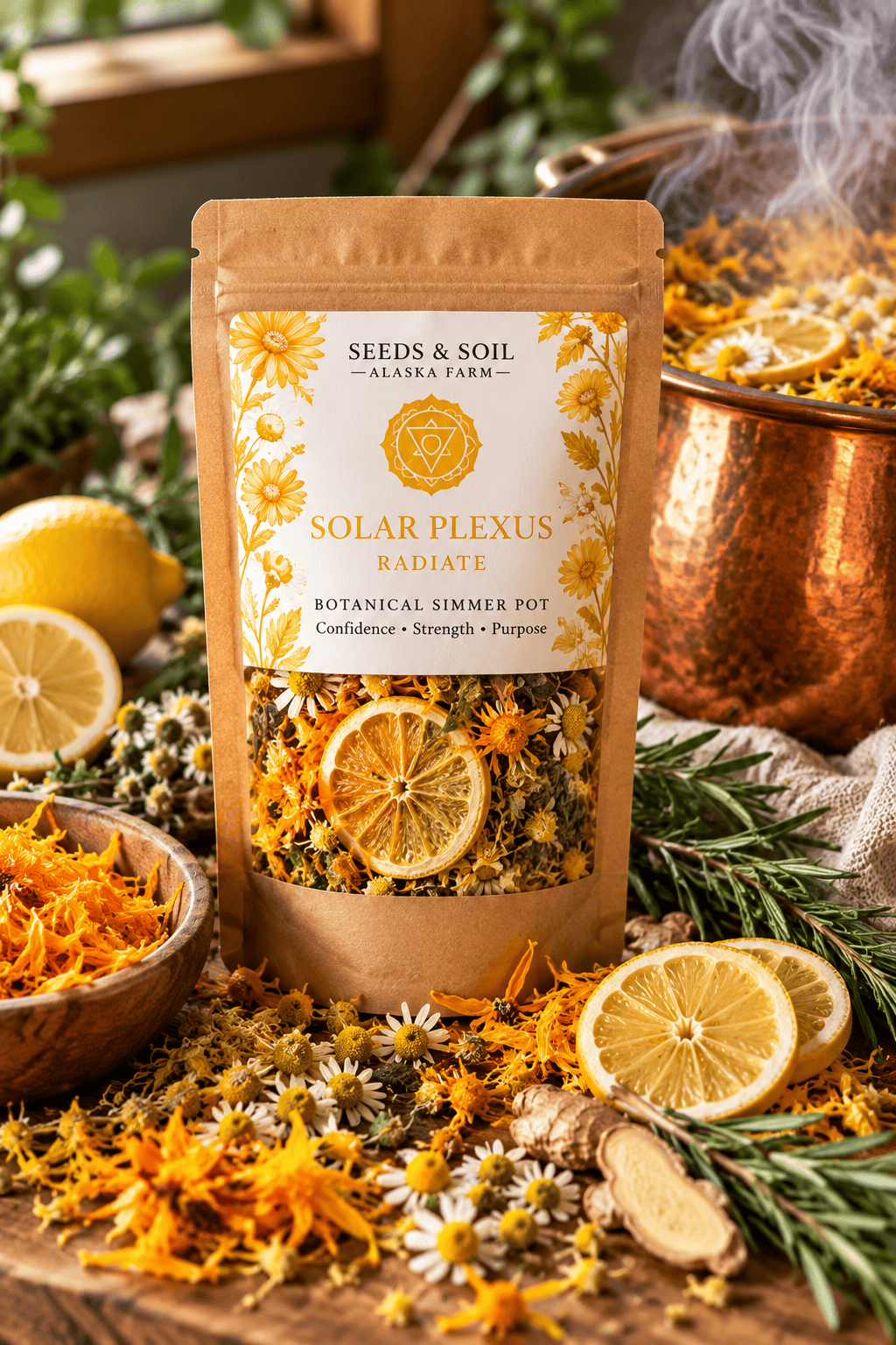 Solar Plexus Chakra Botanical Simmer Pot (Radiate) | Natural Home Fragrance